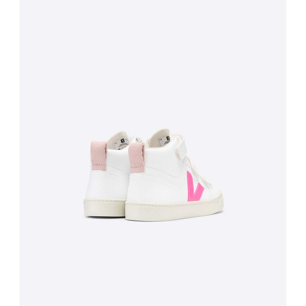 Veja V-10 MID CWL Kids' High Tops White/Pink | NZ 703SGL